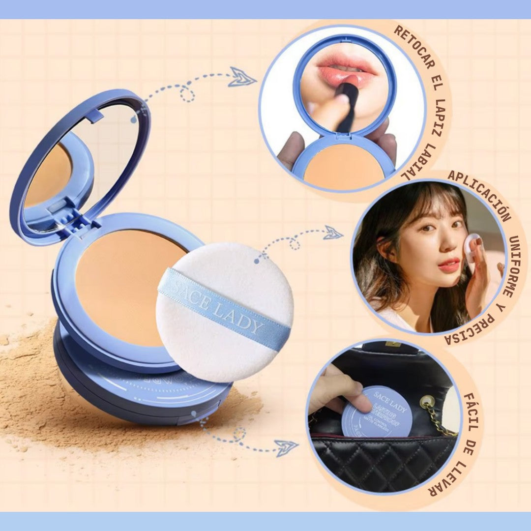 Polvo Compacto Sace Lady 😍 ¡ADIÓS BRILLO, HOLA PIEL PERFECTA!