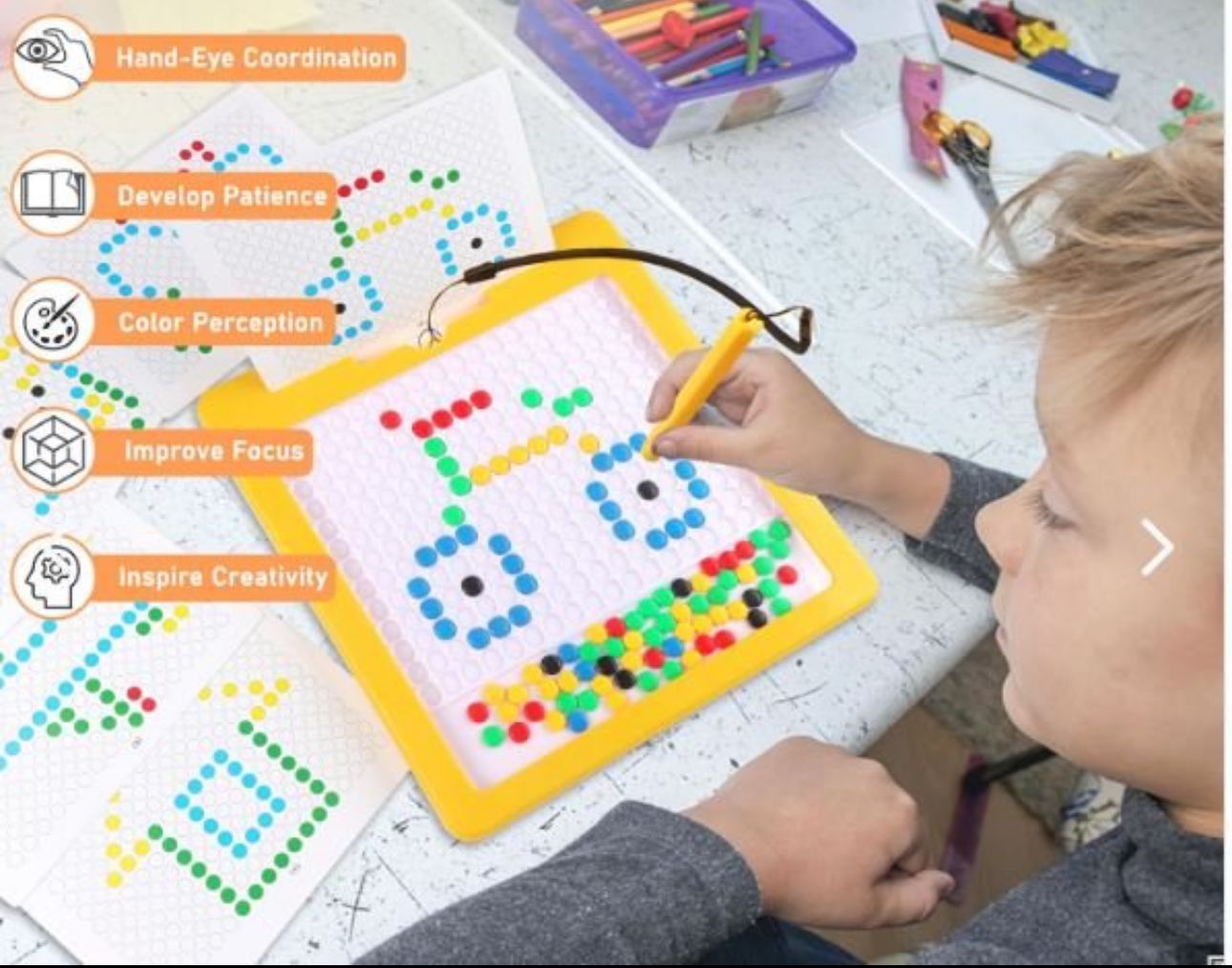 Tablero De Dibujo Magnético 👶 ¡Despierta la creatividad y estimula la concentración!✔️