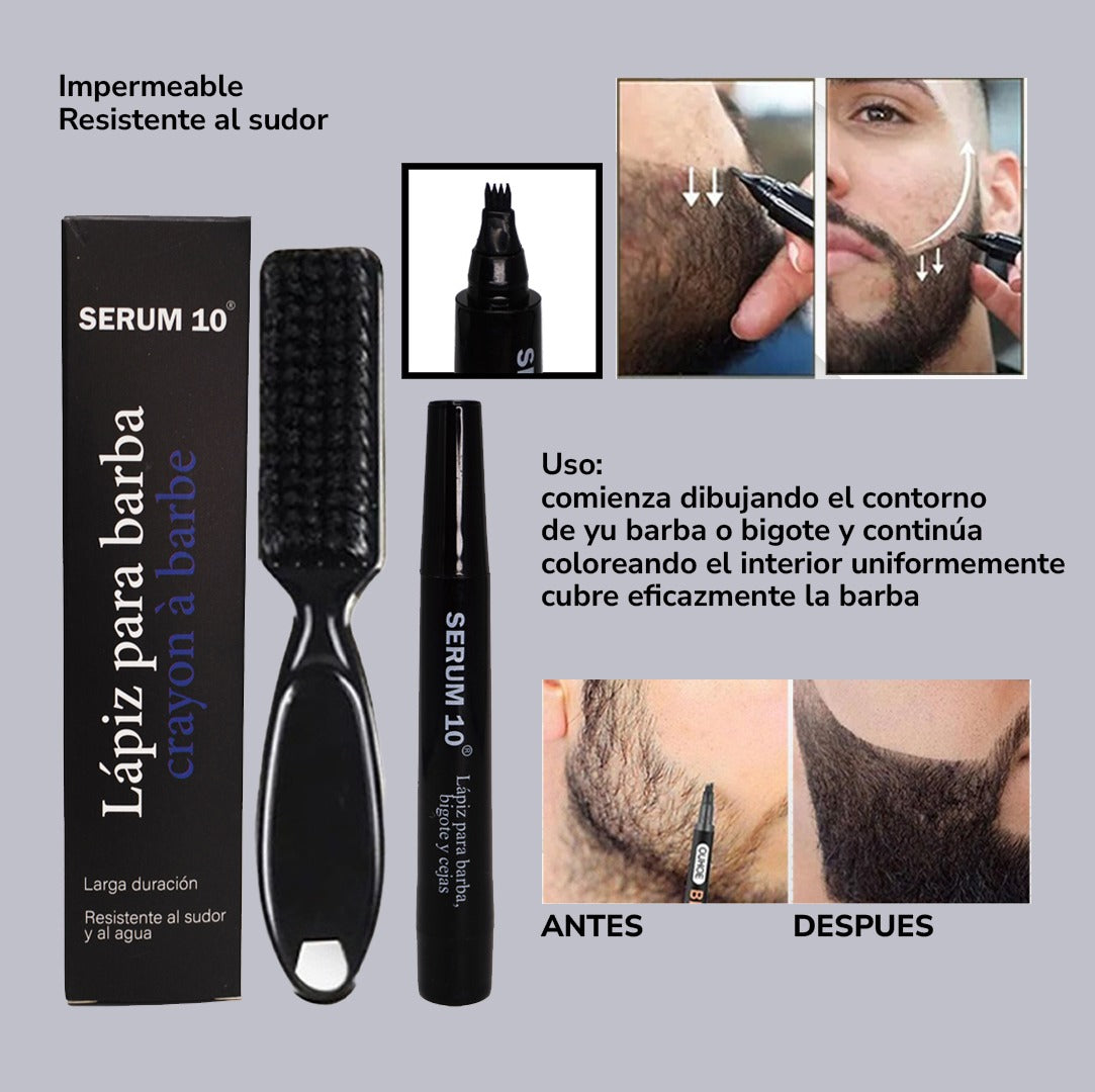 MicroStyle 3D®️ NEGRO + Cepillo GRATIS 💎Barba y Cejas Elegantes🎁50% OFF