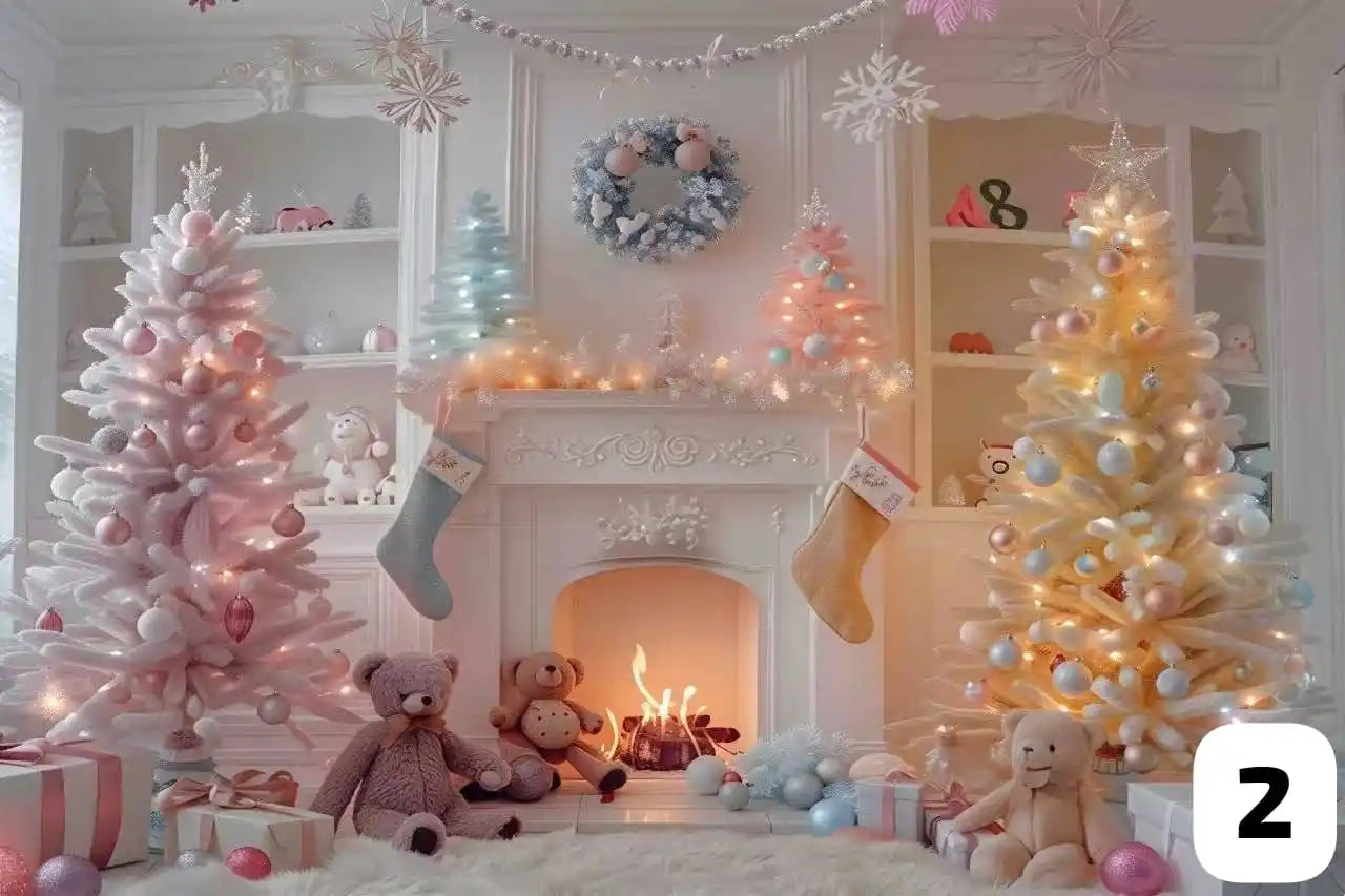 Telón Navideño Mágico 2.50 X 2.10 + Cinta adhesiva doble faz x 5 mts🎄Transforma Tu Navidad🎁50% OFF🎁