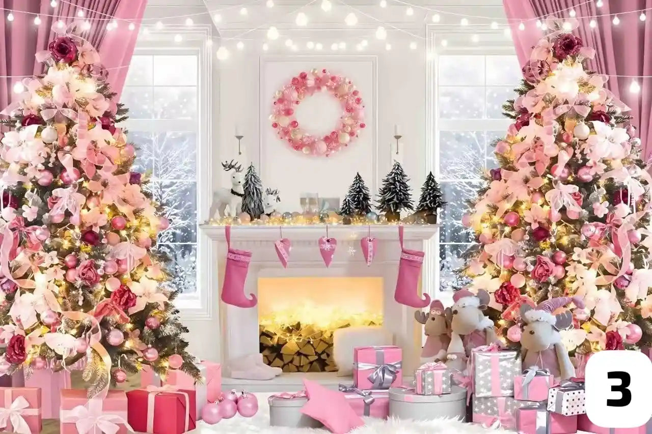 Telón Navideño Mágico 2.50 X 2.10 + Cinta adhesiva doble faz x 5 mts🎄Transforma Tu Navidad🎁50% OFF🎁