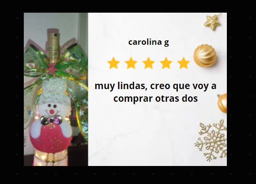 Botella Navideña Con luz led -magical christmas®️ - 50% de descuento en todas las Referencias