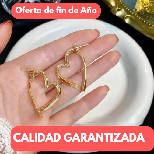 Pendientes En Forma De Corazón - OFERTA 2X1 - Caja de Regalo Incluida