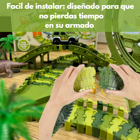 Pista Jurassic Adventure®️ - Set de 256 Piezas