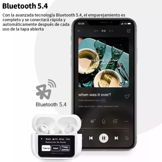 Audífonos Bluetooth A9 PRO Touch Screen - OFERTA LIMITADA