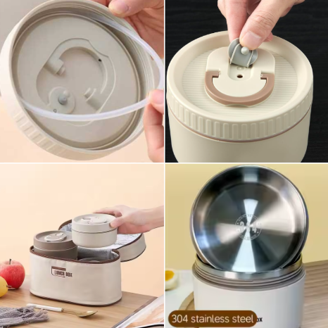 Lonchera Termica Luchbox®️ - Set 4 Puestos -Tu comida caliente por mas tiempo.