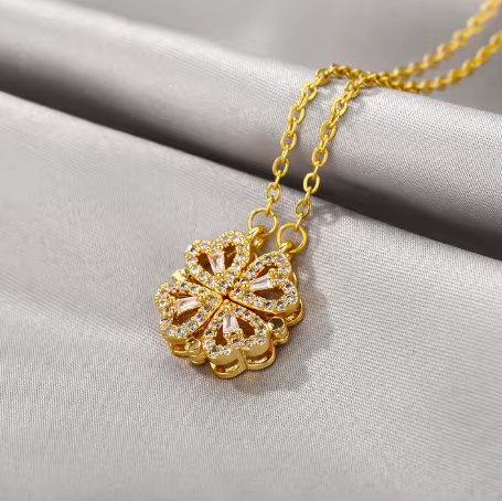 Collar Trebol De Corazones💫un recordatorio diario de la fortuna de tenerte.🥰