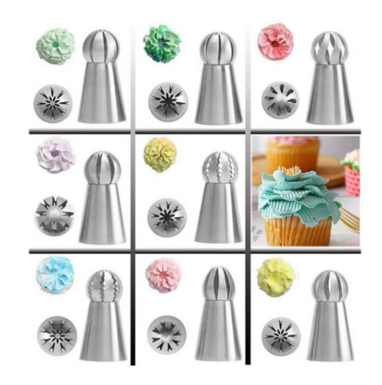 DecoPro®️ Kit 7 Boquillas + Manga🧁Incluye Acopladores Seguros🎁50% OFF
