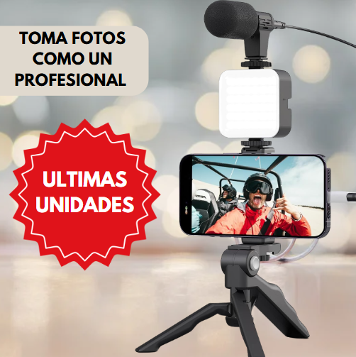 Kit de Grabación Multifuncional - Trípode Estabilizador - OFERTA LIMITADA