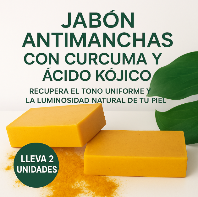 Jabon Antimanchas De Cúrcuma y Acido Kójico x 2 UNIDADES