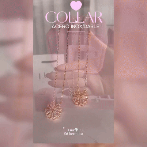 Collar Trebol De Corazones💫un recordatorio diario de la fortuna de tenerte.🥰