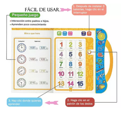 Libro de Aprendizaje con sonido Magic Bilingual®️ + e-Book Para Padres