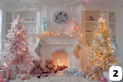 Telón Navideño Mágico 2.50 X 2.10 + Cinta adhesiva doble faz x 5 mts🎄Transforma Tu Navidad🎁50% OFF🎁