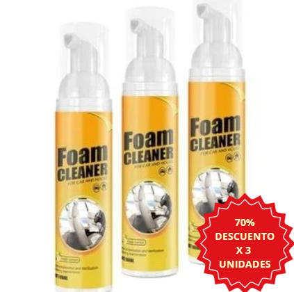 Limpiador Multiusos para el carro y el hogar - Foam Cleaner®️ - LLEVA 3 UNIDADES CON EL 70% DE DESCUENTO