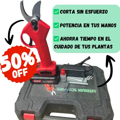 Tijera Automática Para Podar🌱 ¡Libérate del esfuerzo y del dolor de manos!