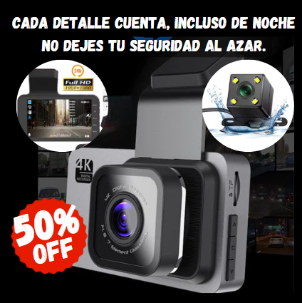 Camara DUAL Para Vehiculo FULL HD 📷 Protege tu carro, tu reputación y tu bolsillo🔐