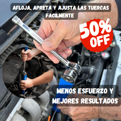 Llave Extensora De Ratchet + 4 ADAPTADORES🛠️Esta llave llega a los espacios que otras no pueden.