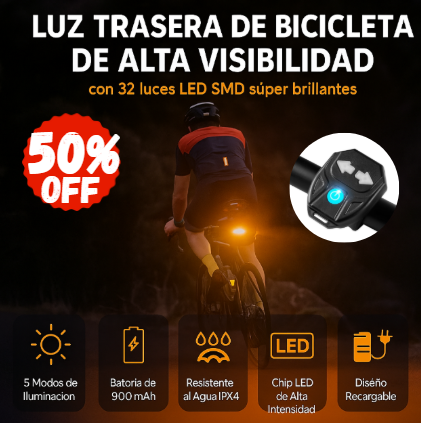 VisionRide™ 🚴‍♂️Conduce Tu Bicicleta Con Seguridad y Visibilidad✔️50%OFF
