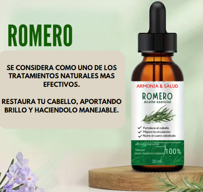 Super Kit de Hidratación Mascarilla y Aceite de Romero - Armonía Y Salud®️ - Tratamiento para el crecimiento y fortalecimiento de tu cabello