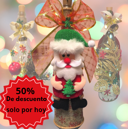 Botella Navideña Con luz led -magical christmas®️ - 50% de descuento en todas las Referencias