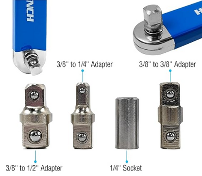 Llave Extensora De Ratchet + 4 ADAPTADORES🛠️Esta llave llega a los espacios que otras no pueden.